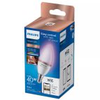 Philips LED Lampadina Smart Dimmerabile Luce Bianca o Colorata Attacco E14 40W Candela