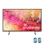 Samsung TV Crystal UHD 4K 55” UE55DU7170UXZT Smart TV Wi-Fi Black 2024, Processore Crystal 4K, 4K Upscaling, Slim Look Design, OTS Lite