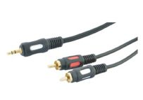 nuovaVideosuono 3.5mm-2xRCA 1.5m M-M cavo audio 1,5 m Nero